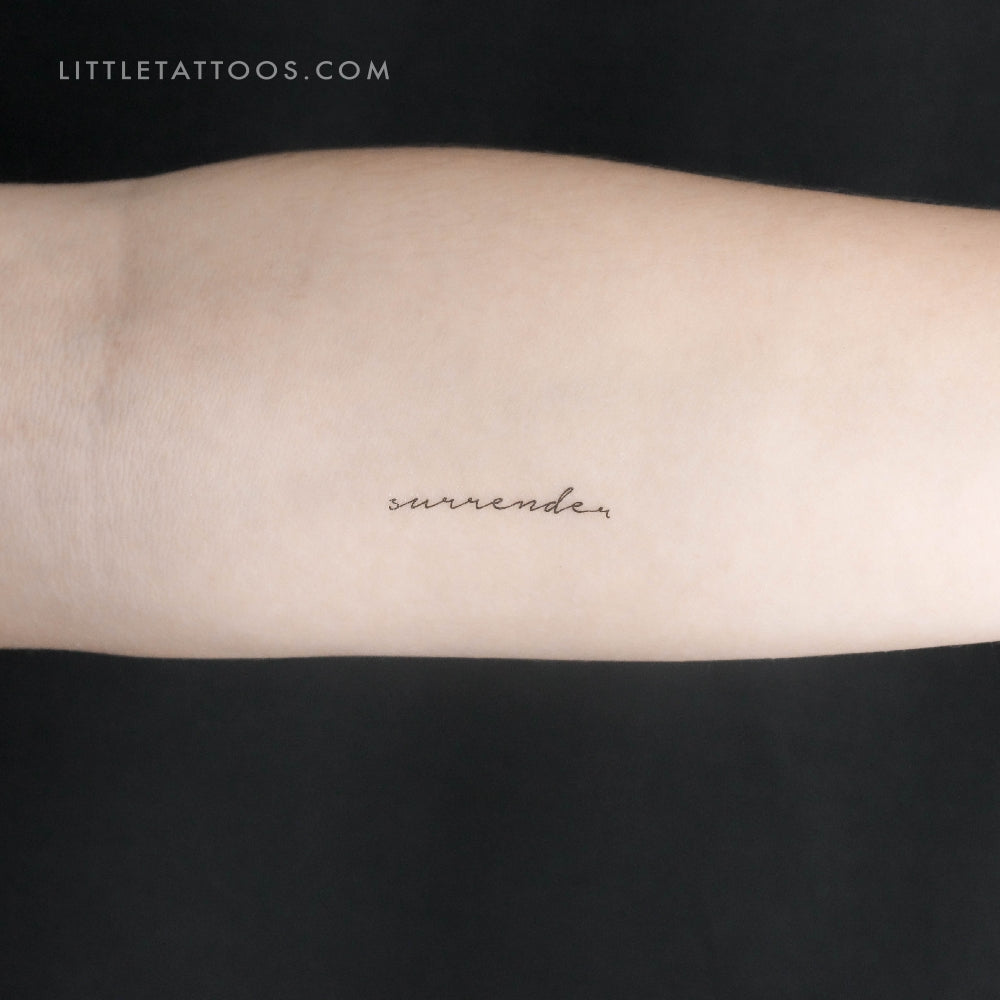 Surrender Temporary Tattoo - Set of 3