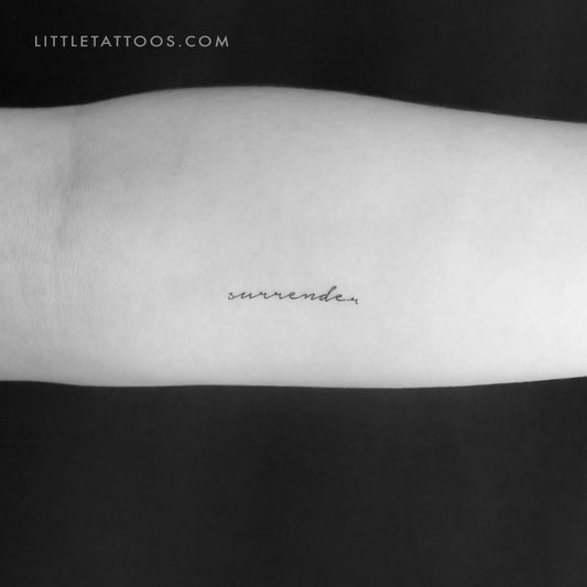 Surrender Temporary Tattoo - Set of 3