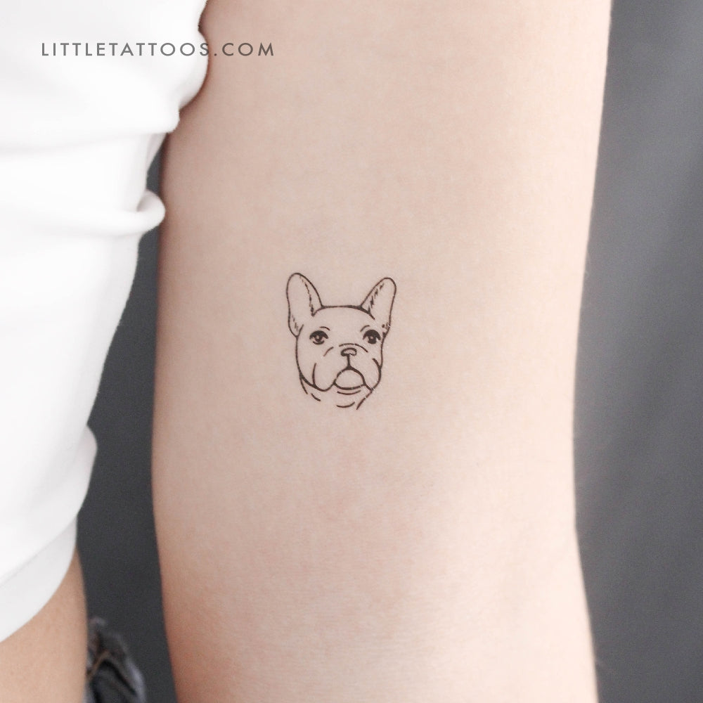 Tatuaje temporal de bulldog francés (juego de 3)