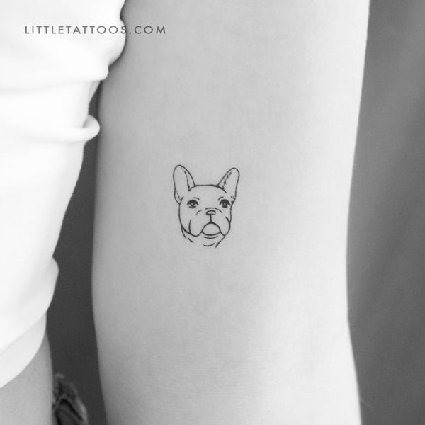 French Bulldog Temporary Tattoo - Set of 3