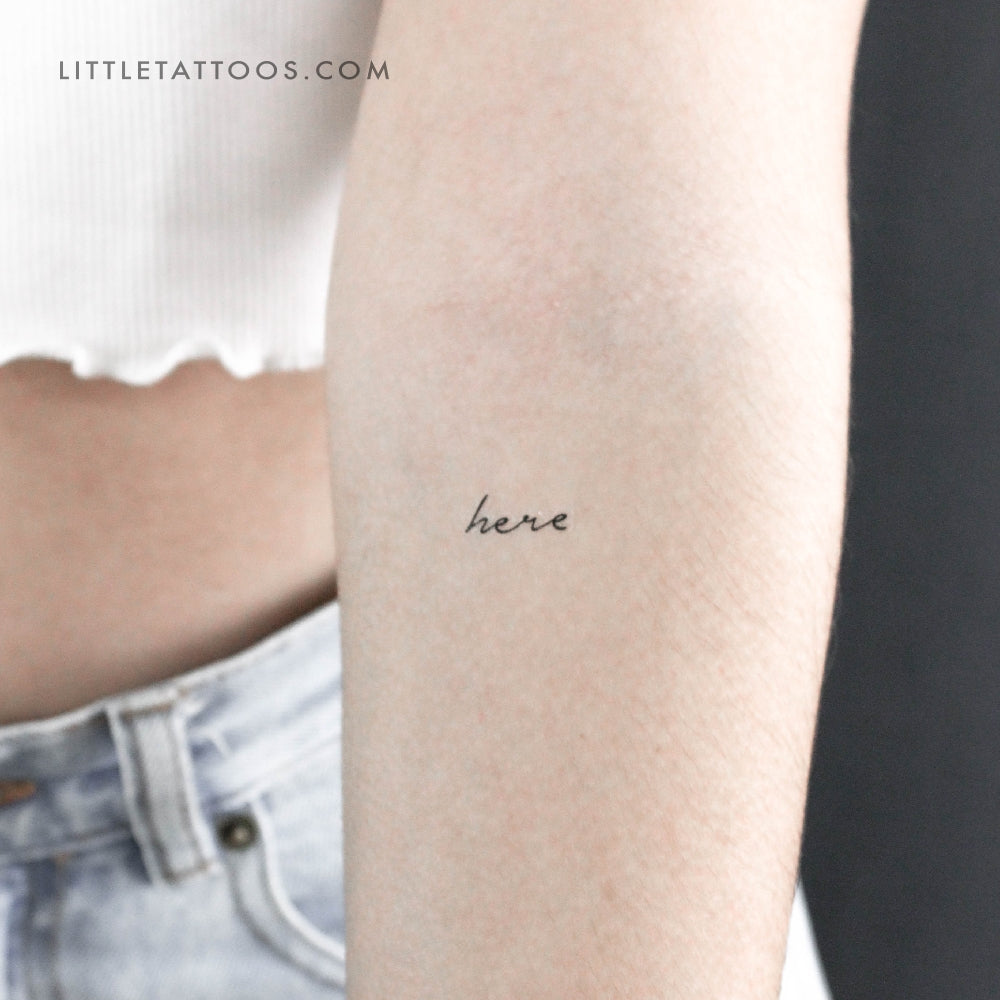 Here Temporary Tattoo - Set of 3