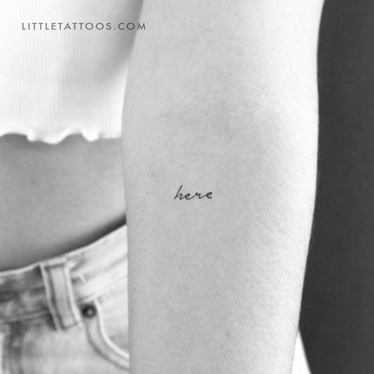 Here Temporary Tattoo - Set of 3