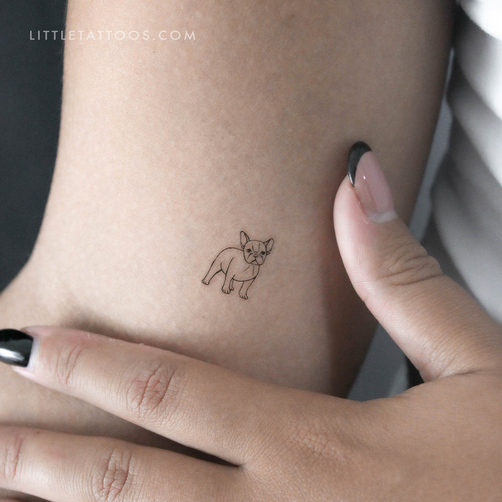 Tatuaje temporal de bulldog francés pequeño (juego de 3)