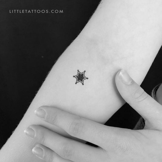 Tatuaje temporal de estrella de sheriff - Juego de 3