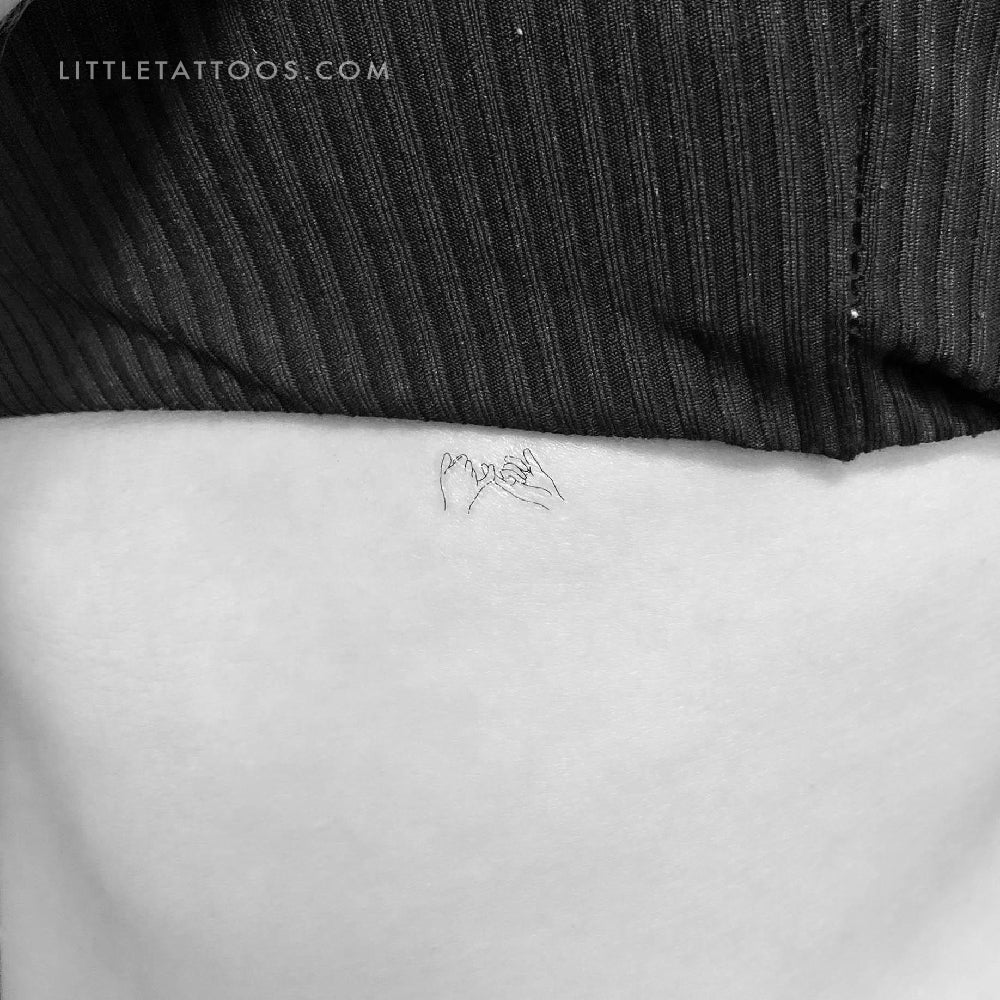 Tatuaje temporal "Promesa de meñique" (juego de 3)