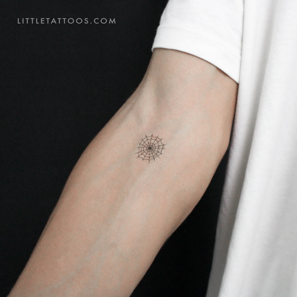 Tatuaje temporal de telaraña pequeña - Juego de 3