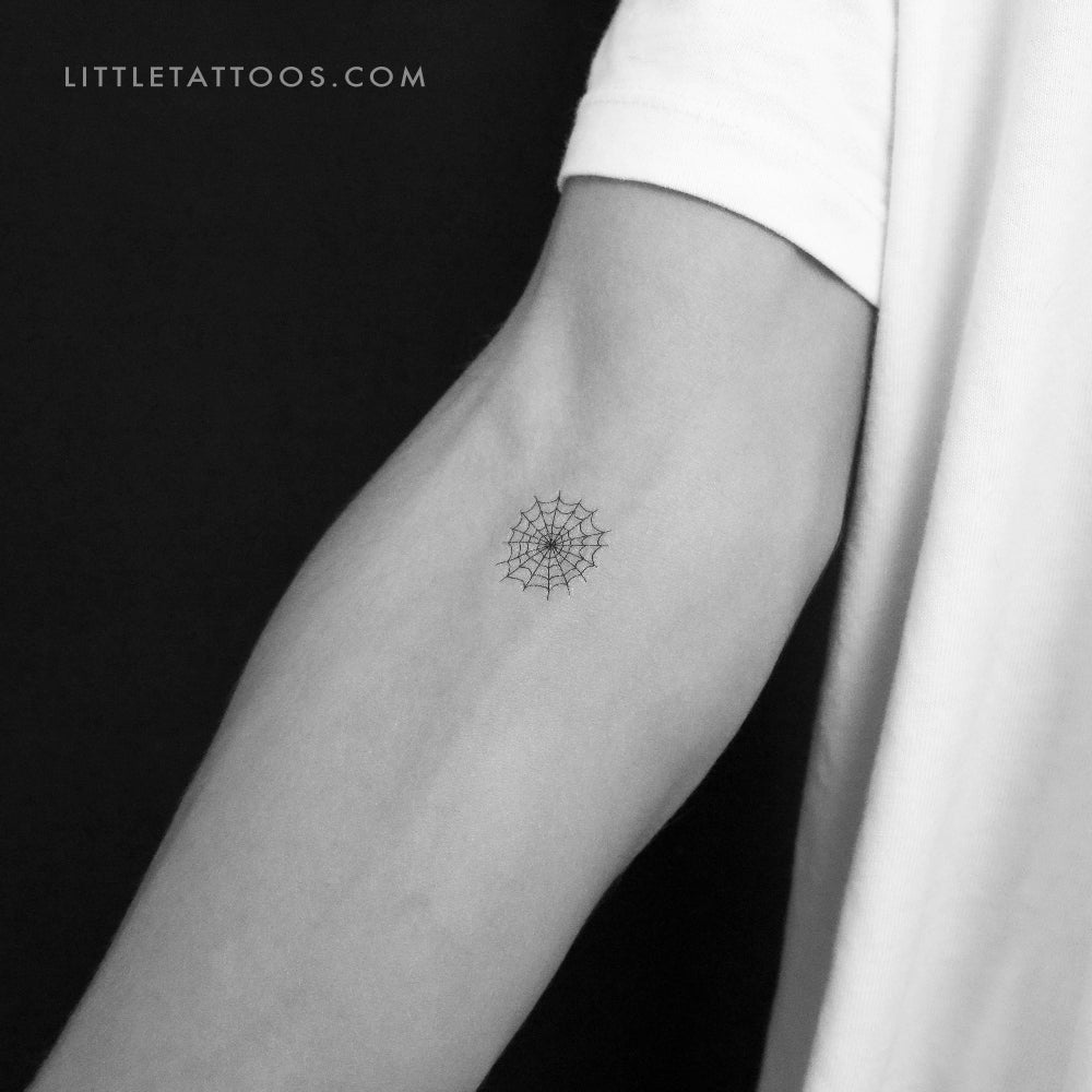 Tatuaje temporal de telaraña pequeña - Juego de 3