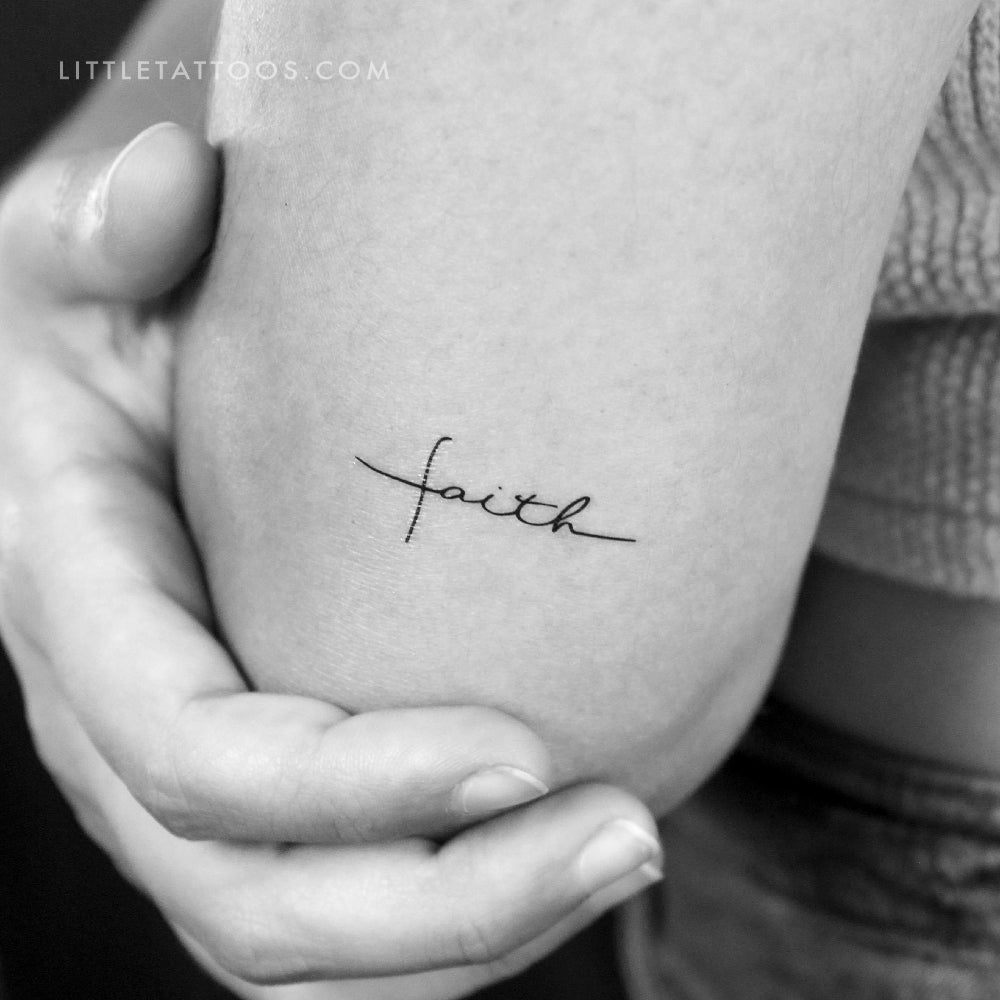 Small Faith Cross Temporary Tattoo - Set of 3