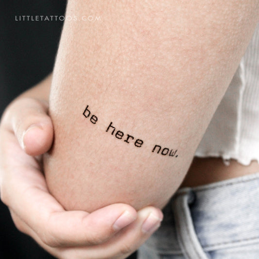 Be Here Now Temporary Tattoo - Set of 3