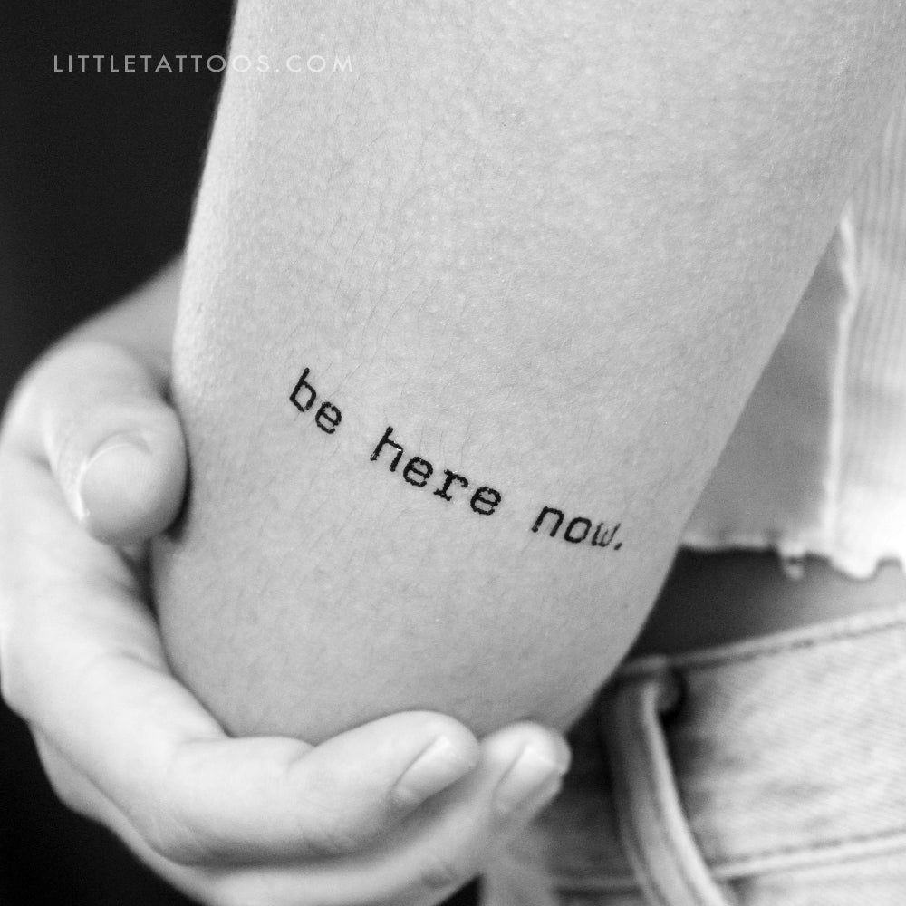 Be Here Now Temporary Tattoo - Set of 3