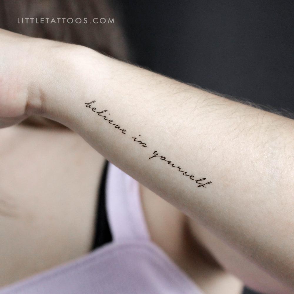 Believe In Yourself Temporary Tattoo - Set of 3