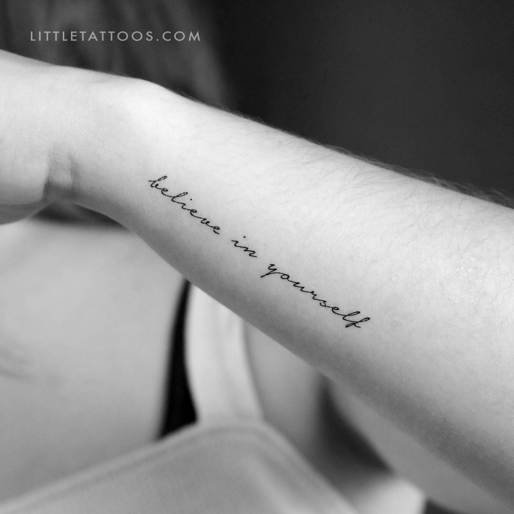 Believe In Yourself Temporary Tattoo - Set of 3