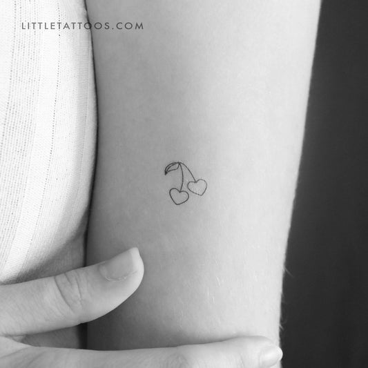 Cherry Couple Temporary Tattoo - Set of 3