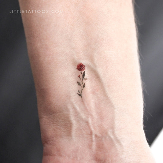 Red Rose Temporary Tattoo by Lena - Set of 3