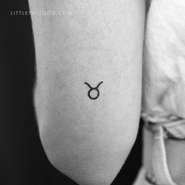 Taurus Zodiac Symbol Temporary Tattoo - Set of 3