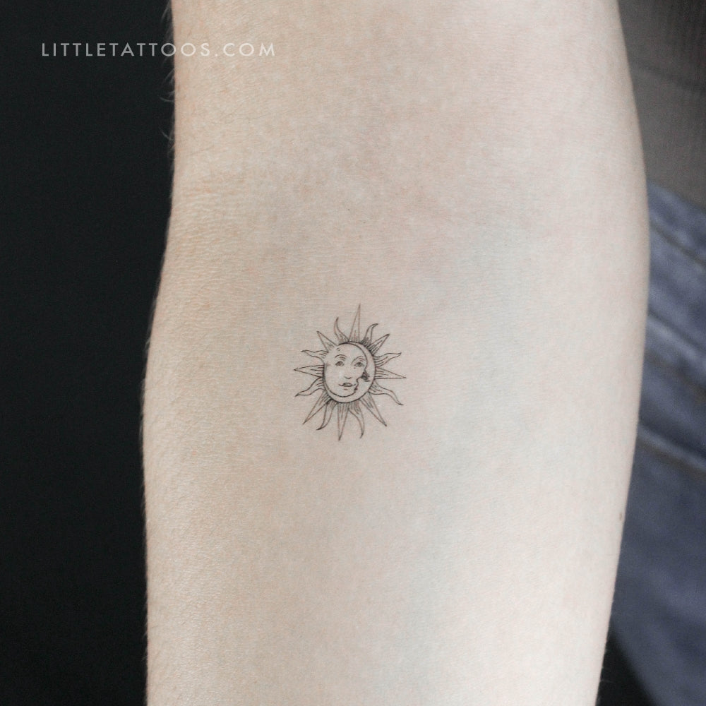 Sun & Moon Temporary Tattoo - Set of 3