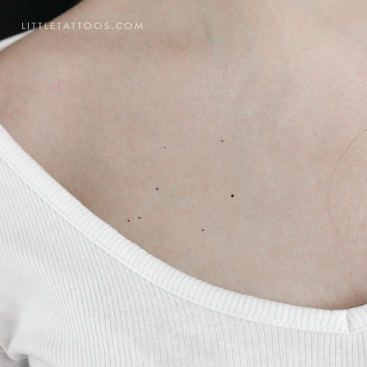 Minimalist Libra Constellation Temporary Tattoo - Set of 3