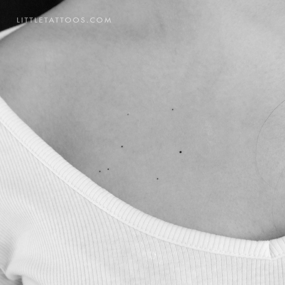 Minimalist Libra Constellation Temporary Tattoo - Set of 3