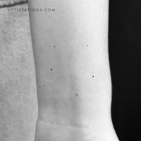 Minimalist Libra Constellation Temporary Tattoo - Set of 3
