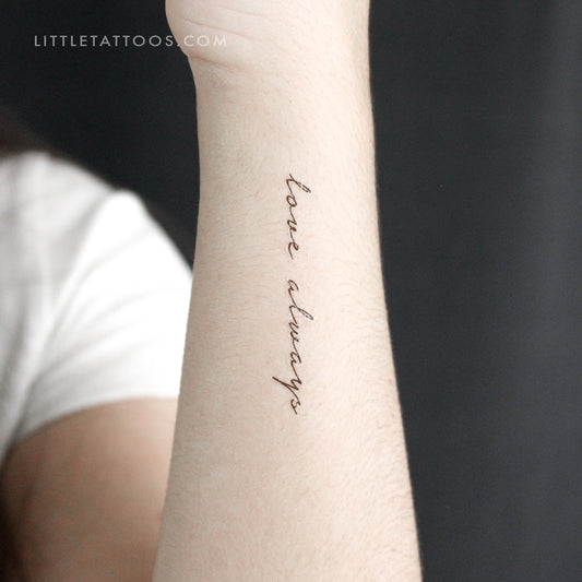 Tatuaje temporal "Love Always" - Juego de 3