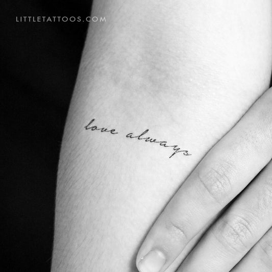 Tatuaje temporal "Love Always" - Juego de 3