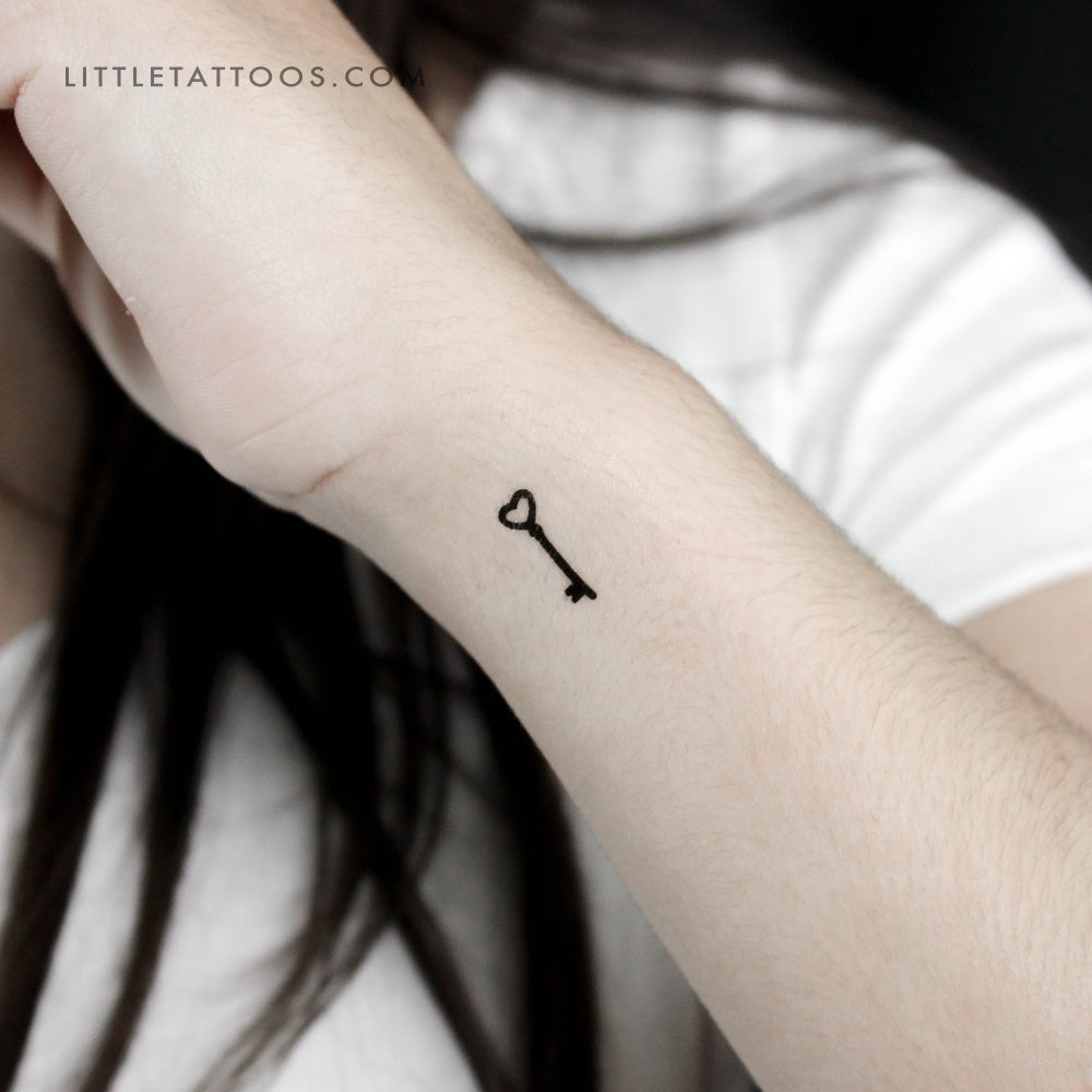 Love Key Temporary Tattoo - Set of 3