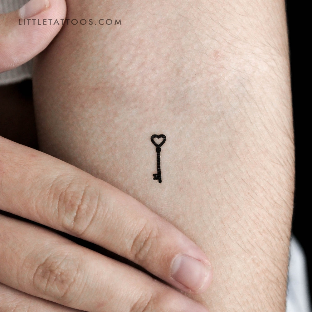 Love Key Temporary Tattoo - Set of 3