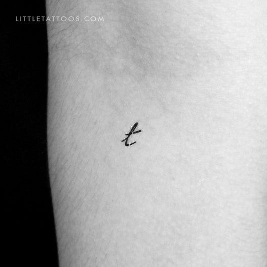 T Handwritten Letter Temporary Tattoo - Set of 3