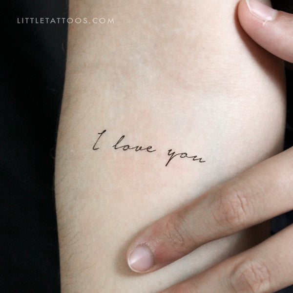 I Love You Temporary Tattoo - Set of 3