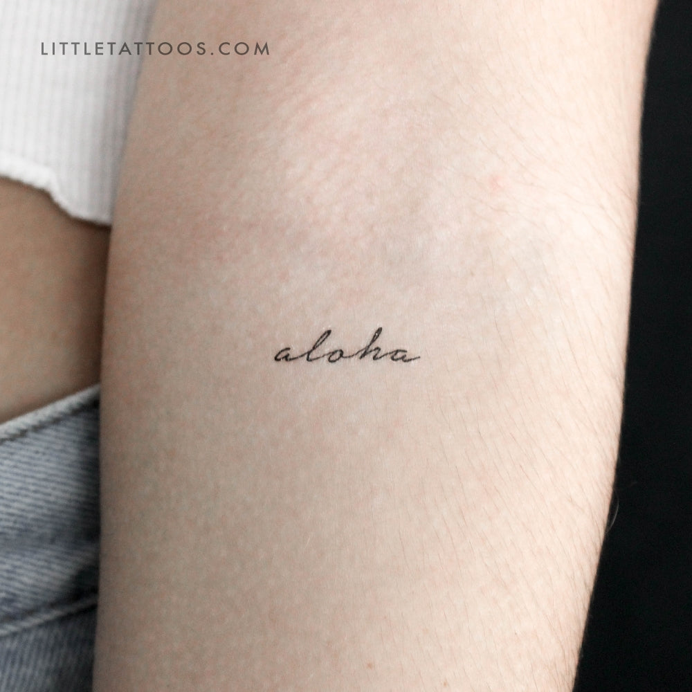 Aloha Temporary Tattoo - Set of 3