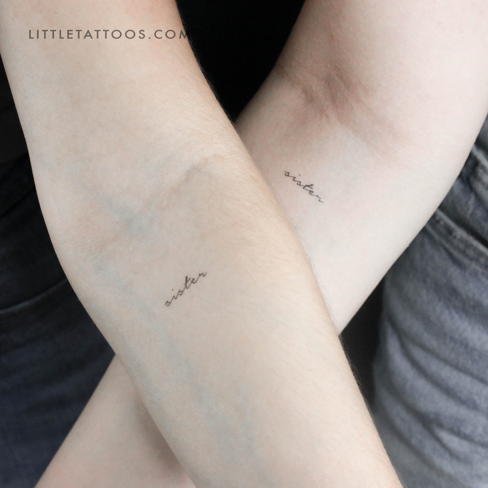 Tatuaje temporal "Hermana" - Juego de 3