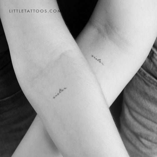 'Sister' Temporary Tattoo - Set of 3
