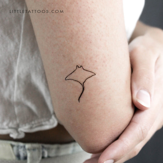 Manta Ray Temporary Tattoo - Set of 3