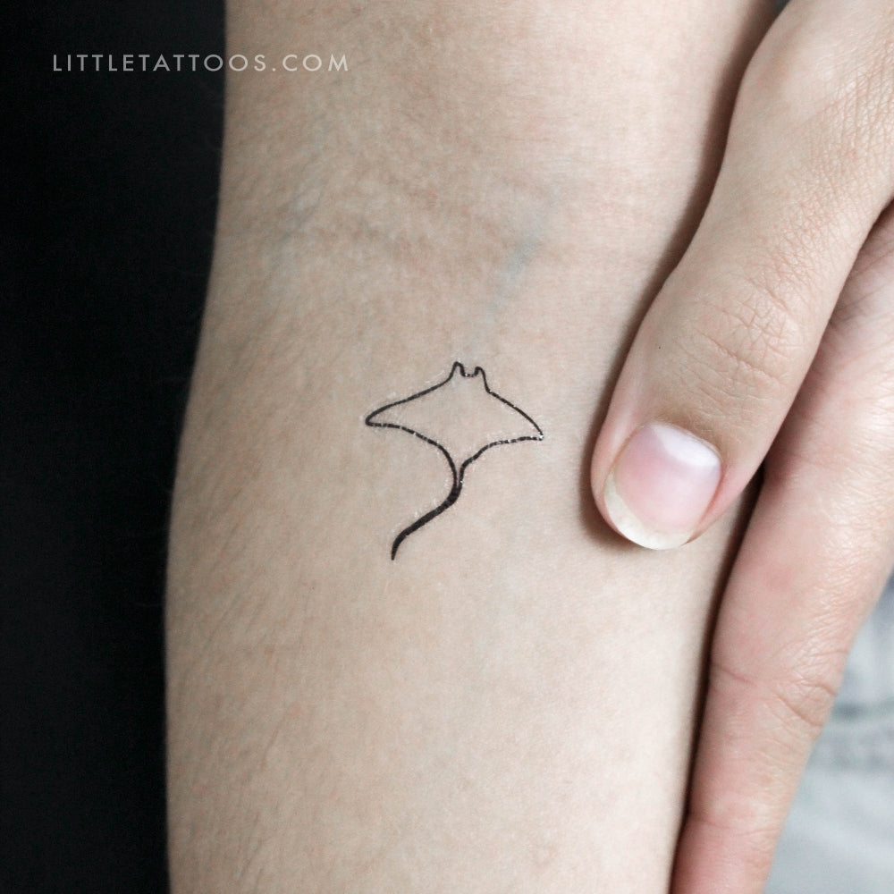 Manta Ray Temporary Tattoo - Set of 3