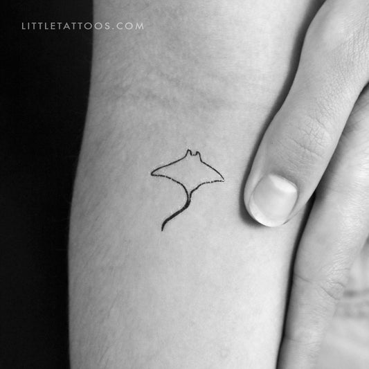 Manta Ray Temporary Tattoo - Set of 3
