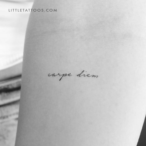 Carpe Diem Temporary Tattoo - Set of 3