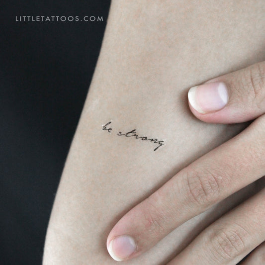 Be Strong Temporary Tattoo - Set of 3