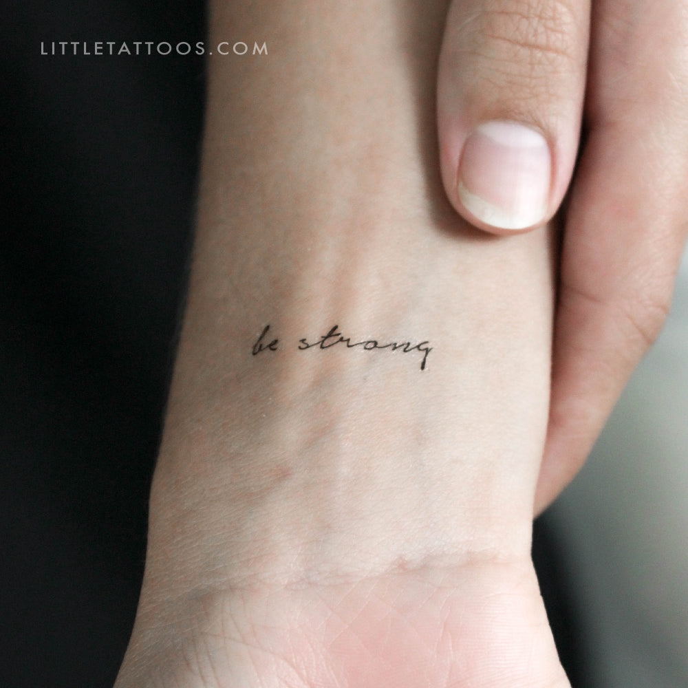 Be Strong Temporary Tattoo - Set of 3