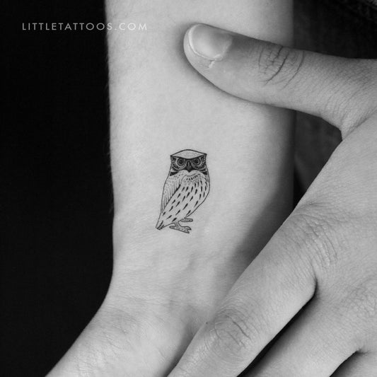 Tatuaje temporal de búho - Juego de 3