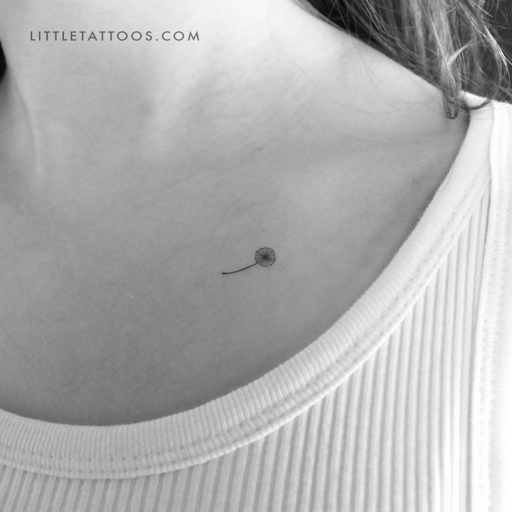 Tatuaje temporal de diente de león pequeño - Juego de 3