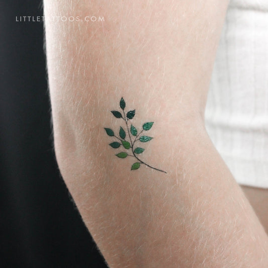 Tatuaje temporal de hojas de Zihee - Juego de 3