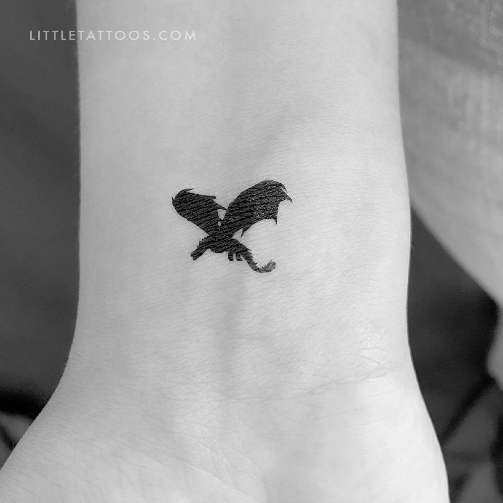 Drogon Dragon Temporary Tattoo - Set of 3