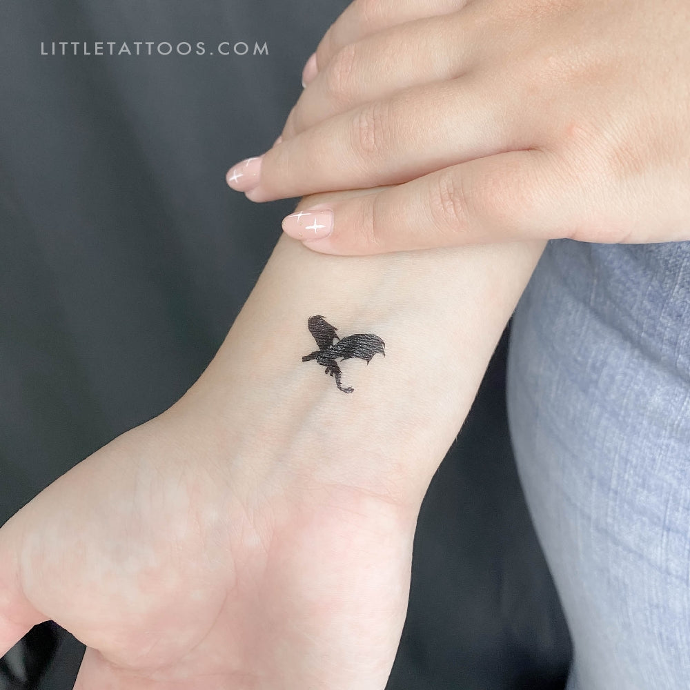 Drogon Dragon Temporary Tattoo - Set of 3