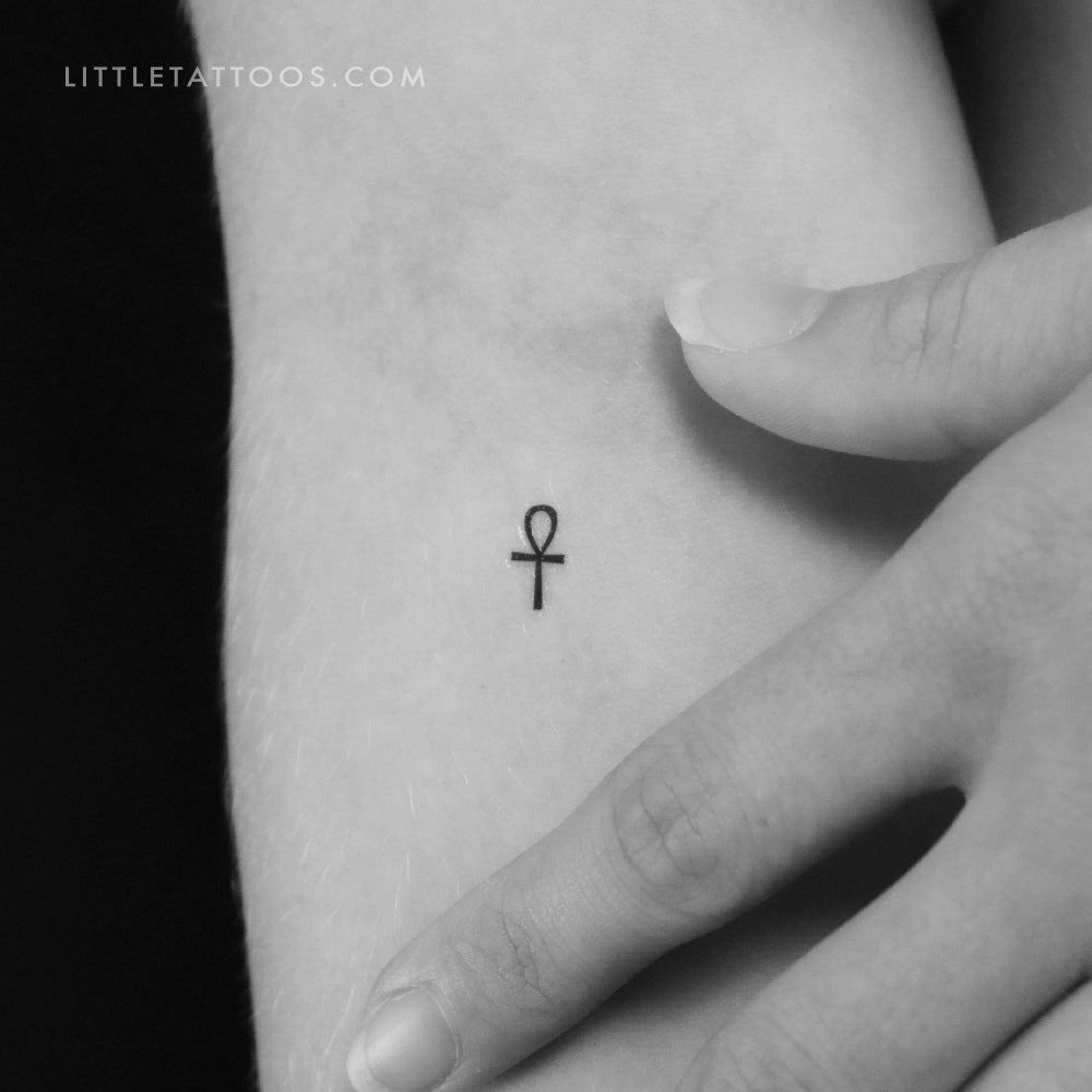 Tatuaje temporal pequeño de Ankh - Juego de 3