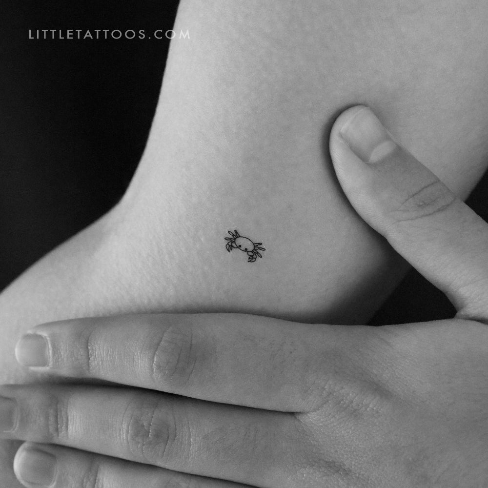 Tiny Crab Temporary Tattoo - Set of 3