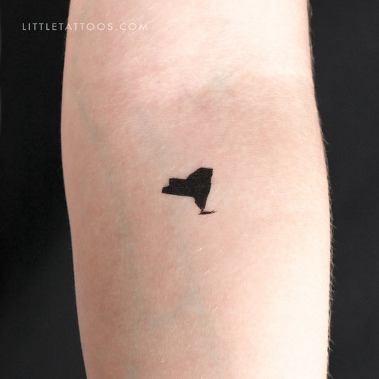 Tatuaje temporal pequeño del mapa del estado de Nueva York (juego de 3)