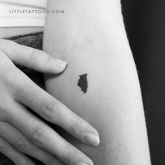 Tatuaje temporal del mapa de Illinois (juego de 3)