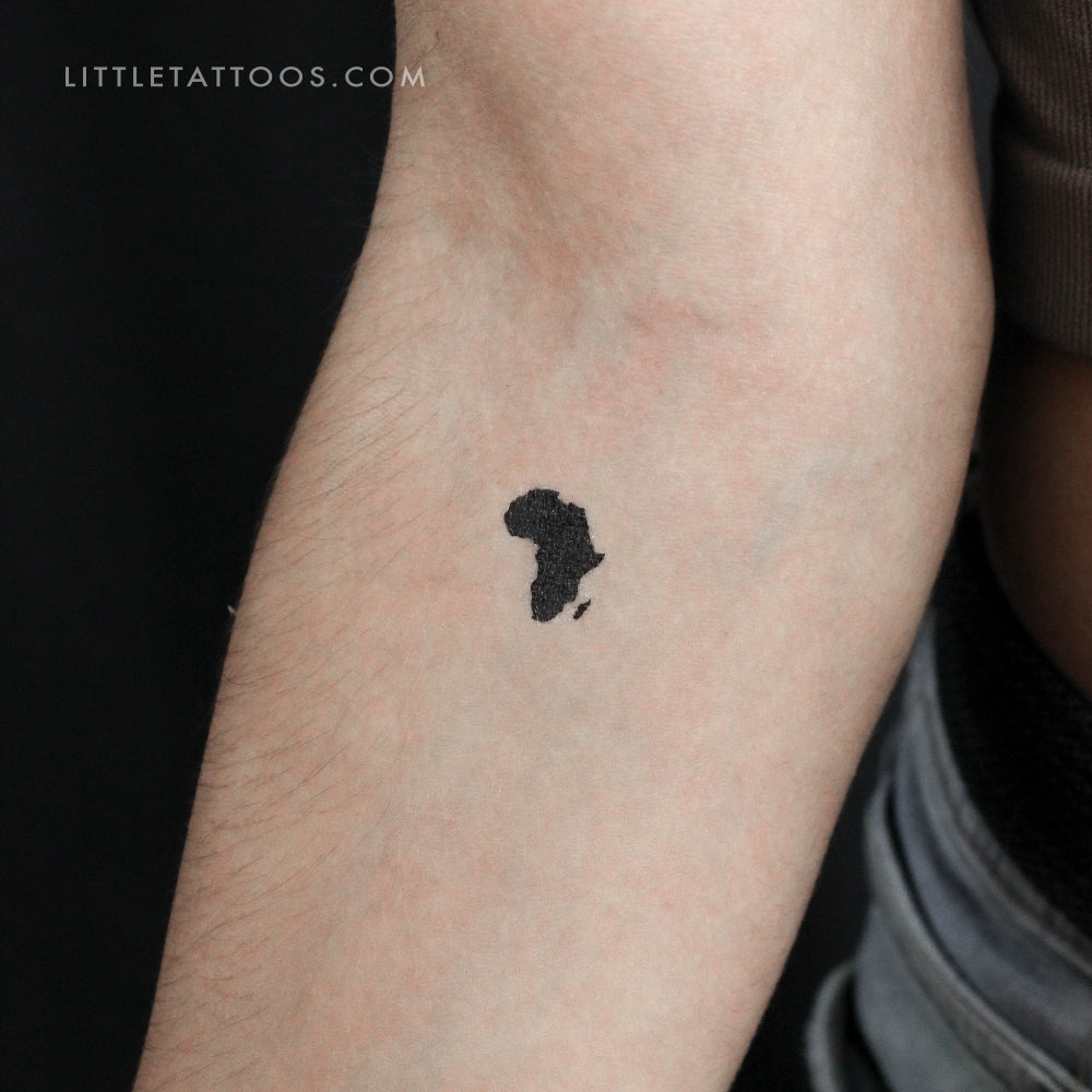 Tatuaje temporal pequeño de mapa de África (juego de 3)