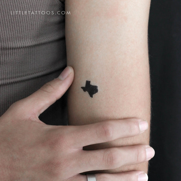 Texas Map Temporary Tattoo - Set of 3