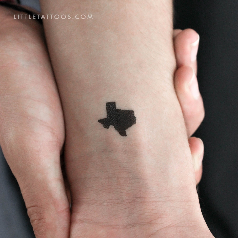 Tatuaje temporal del mapa de Texas (juego de 3)
